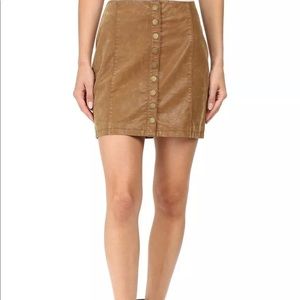 Free people faux leather skirt